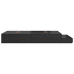 vidaXL Cadre de lit avec rangement Chêne noir 226.5 x 120 x 31.5 cm