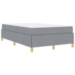 vidaXL Cadre de lit avec matelas Gris clair 120 x 190 cm tissu