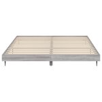 vidaXL Cadre de lit sans matelas sonoma gris 200x200 cm