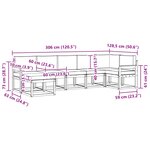 vidaXL Ensemble de canapés d'extérieur 7 Pièces Blanc et Beige Polyester