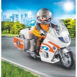 Playmobil 70051 - city life les secouristes - urgentiste et moto