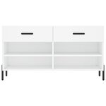 vidaXL Banc à chaussures blanc 102x35x55 cm bois d'ingénierie