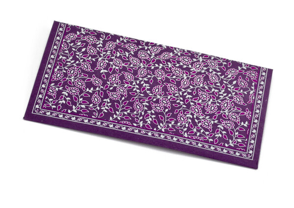 PAPERTREE TAJ Lot de 5 Enveloppes cadeau 19x10 cm - Prune