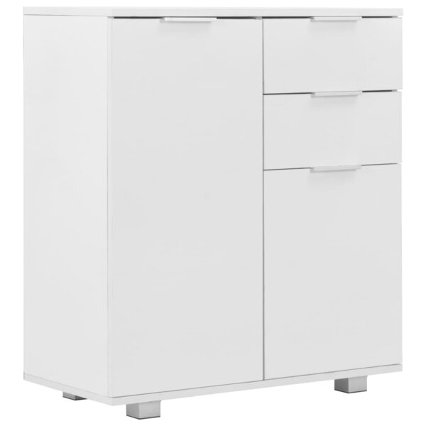 vidaXL Buffet Blanc brillant 71 x 35 x 80 cm Bois d'ingénierie
