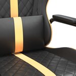 vidaXL Chaise de jeu Noir et doré Similicuir
