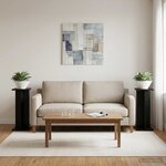 vidaXL Support de Plante 2 pièces Chêne noir 25 x 25 5 x 60 5 cm