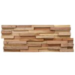 vidaXL Panneaux de revêtement mural 3D 10 Pièces 1 08 m² Bois de teck