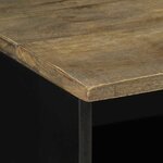 vidaXL Meuble TV noir 80x33x46 cm bois massif de manguier