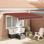 vidaXL Tissu de auvent orange et marron 300 x 250 cm Polyester