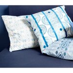 Pochoir a4 blue ethnic fond