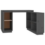 vidaXL Bureau Gris 110x50x75 cm Bois massif de pin