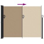 vidaXL Auvent latéral rétractable taupe 160x500 cm