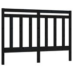 vidaXL Tête de lit Noir 126x4x100 cm Bois massif de pin