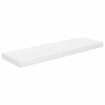 vidaXL Étagère murale flottante Blanc brillant 80x23 5x3 8 cm MDF