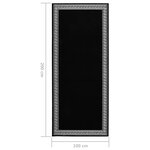 Vidaxl tapis bcf noir avec motif 100x200 cm