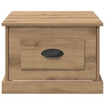 vidaXL Table basse Chêne artisanal 50 x 50 x 35 cm Bois d'ingénierie