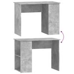 vidaXL Bureau Gris béton 100x55x75 cm Bois d'ingénierie