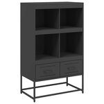 vidaXL Buffet haut noir 68x39x111 5 cm acier