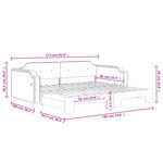 vidaXL Lit de jour avec lit gigogne gris foncé 90x190 cm tissu