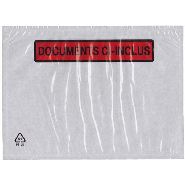 Pochettes porte documents, format 225 x 120 mm 250 pièces
