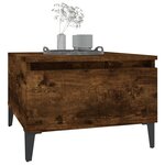 vidaXL Tables d'appoint 2 Pièces Chêne fumé 50x46x35 cm Bois ingénierie