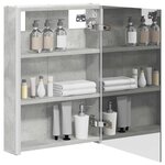 vidaXL Armoire Miroir de Salle de Bain Gris béton 43 x 11 5 x 60 5 cm