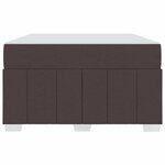 vidaXL Cadre de lit avec matelas Marron foncé 120 x 200 cm tissu