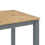 vidaXL Table à manger Panama gris 180x90x75 cm bois massif de pin