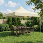vidaXL Tente de fête 291 x 291 x 315 cm Crème Tissu Oxford