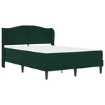 vidaXL Cadre de lit avec tête de lit Vert foncé 120 x 200 cm Velours