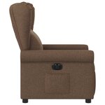 vidaXL Fauteuil inclinable électrique Marron Tissu
