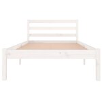 vidaXL Cadre de lit sans matelas bois de pin massif 90x200 cm blanc