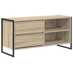 vidaXL Meuble TV Sonoma 100 x 36 x 49 5 cm Bois d'ingénierie