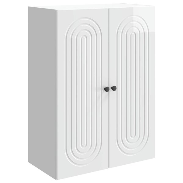 vidaXL Armoire Murale Blanc brillant 66 x 34 5 x 90 cm