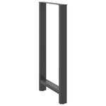 vidaXL Pieds de table de bar Anthracite 2 pièces 60 x (110-111) cm Acier