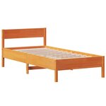 vidaXL Cadre de lit sans matelas cire marron 90x200 cm bois pin massif