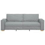 vidaXL Canapé 3 places Gris clair 220x78x84 cm Tissu