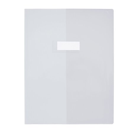 Protège-cahier A4 PVC 0,22 mm LUXE Avec Rabats large Transparent incolore ELBA