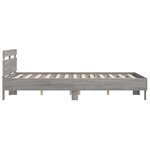 vidaXL Cadre de lit avec tête de lit et LED sonoma gris 150x200 cm