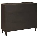 vidaXL Meuble d'appoint avec stockage Noir et or 90 x 33.5 x 75 cm