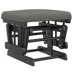 vidaXL Chaise berçante avec repose-pied Gris foncé Tissu