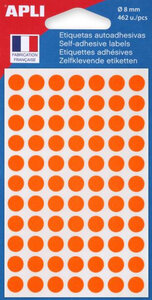 Pochettes 462 Pastilles Orange Ø 8