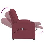 vidaXL Fauteuil inclinable électrique Rouge bordeaux Tissu