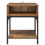 vidaXL Table de chevet Bois ancien 40 x 40 x 50 cm Bois d'ingénierie