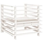 vidaXL Chaises de jardin 2 Pièces blanc bois massif de pin