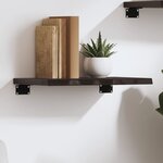 vidaXL Étagère murale marron foncé 40x20x2 cm bois chêne massif traité