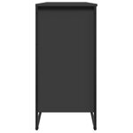 vidaXL Armoire à chaussures noir 80x38x78 cm bois d'ingénierie