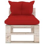 Vidaxl salon de jardin palette 8 pièces avec coussins bois de pin