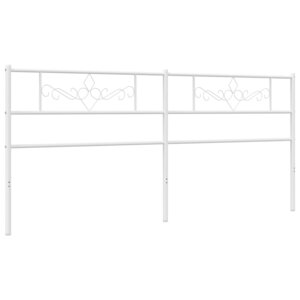 vidaXL Tête de lit métal blanc 193 cm