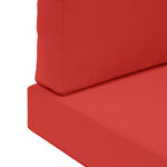 vidaXL Coussin de canapé d'extérieur 3 Pièces Rouge Polyester
